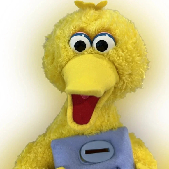 Sesame Street Big Bird Plush Piggy Bank and Frame 2000 Vintage RARE HTF Applause - Picture 2 of 7